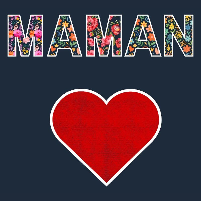 Floral Mom Heart Muttertagsgeschenk