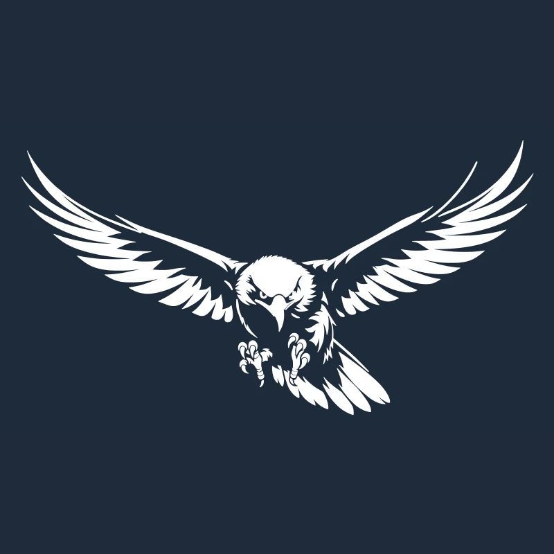 Attacking eagle in flight