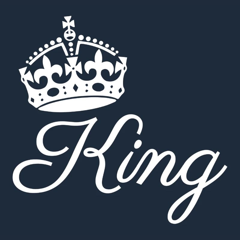 Royal Crown with King Text Design