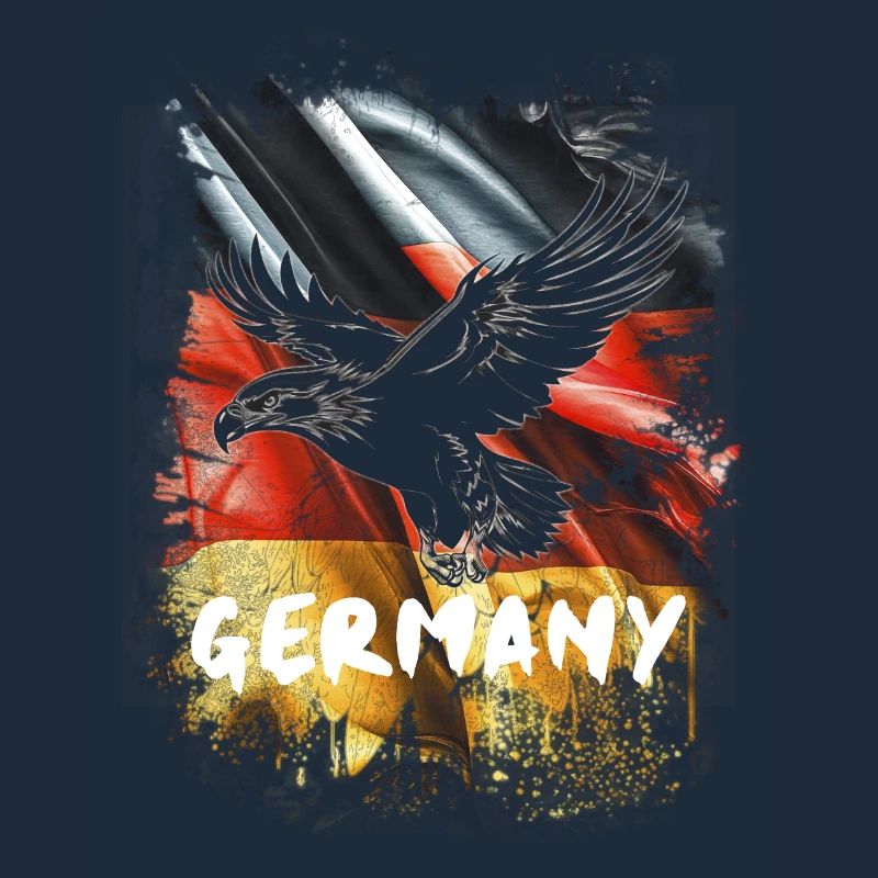 German eagle with Germany flag