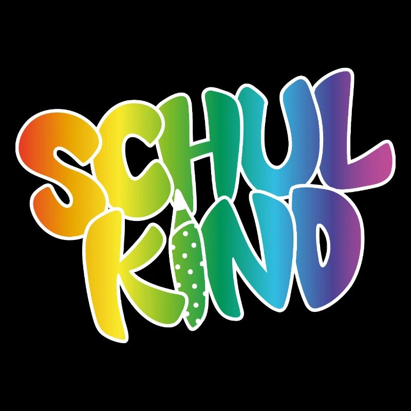 Schulkind Regenbogenfarben