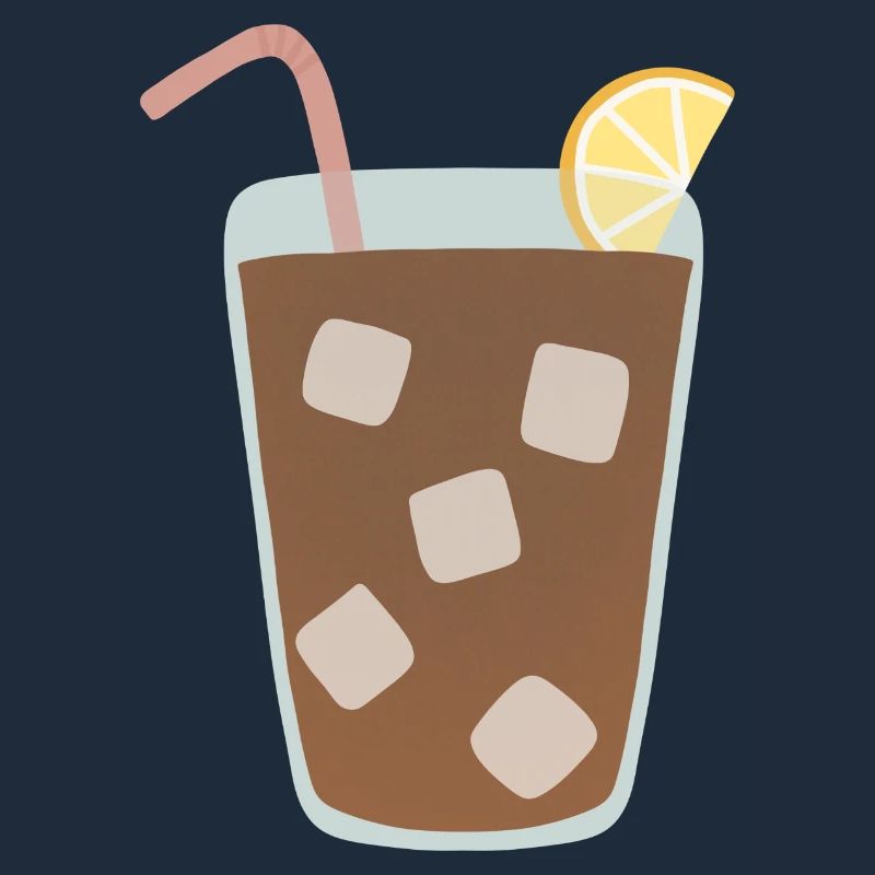 Zitrone Eistee Glas Illustration