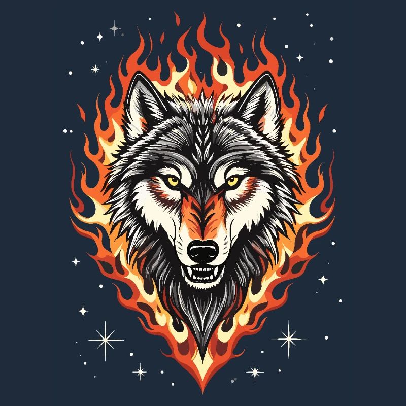 Wolf and Flames
