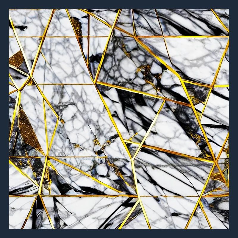 Marble Black White Gold Texture