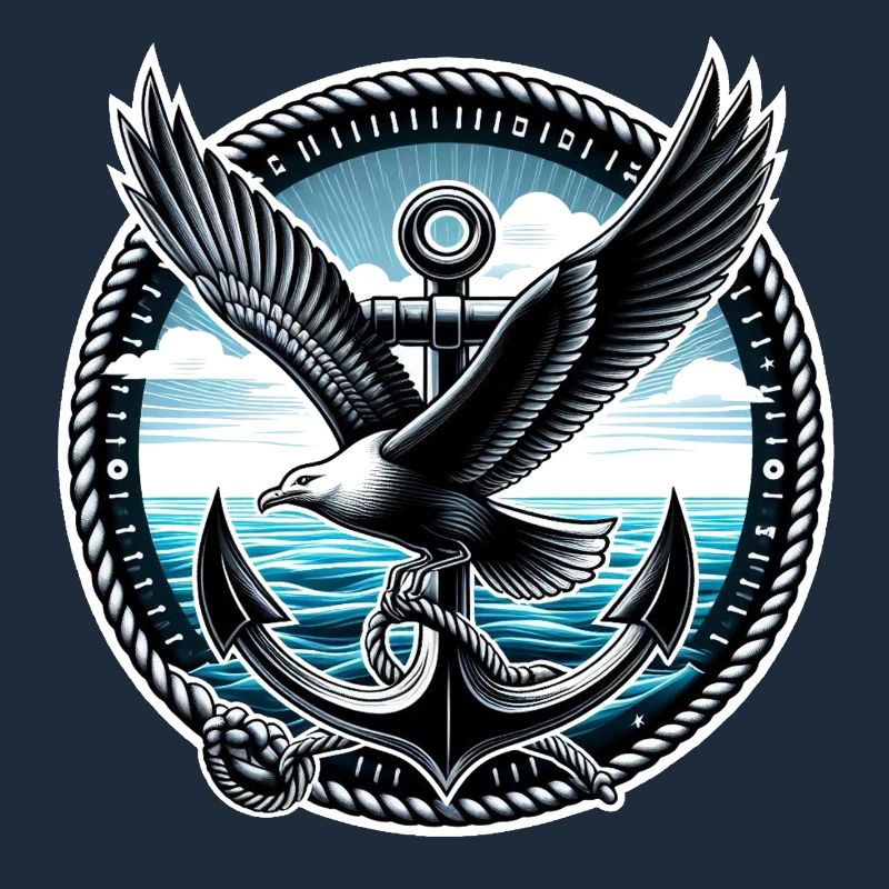 Möwe mit Anker