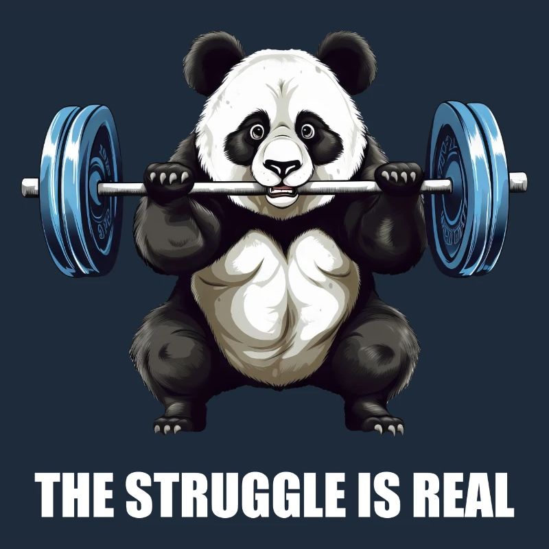 Panda Dumbbell Training Workout: the struggle is