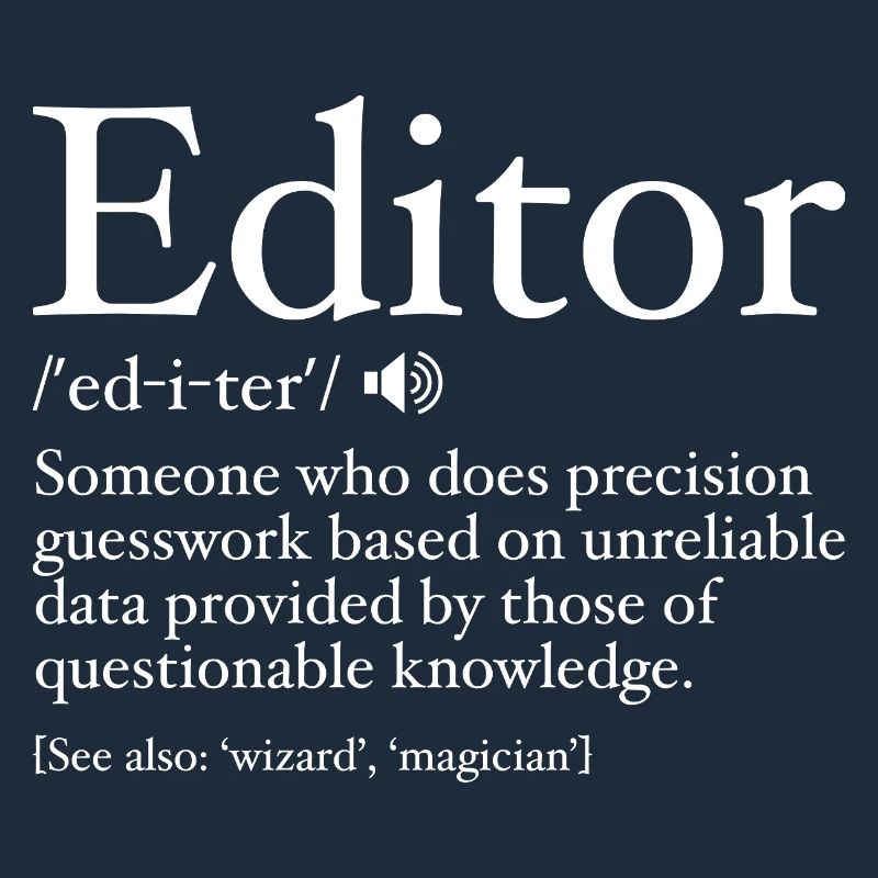 Lustige Editor-Definition Editor-Definition - Editor