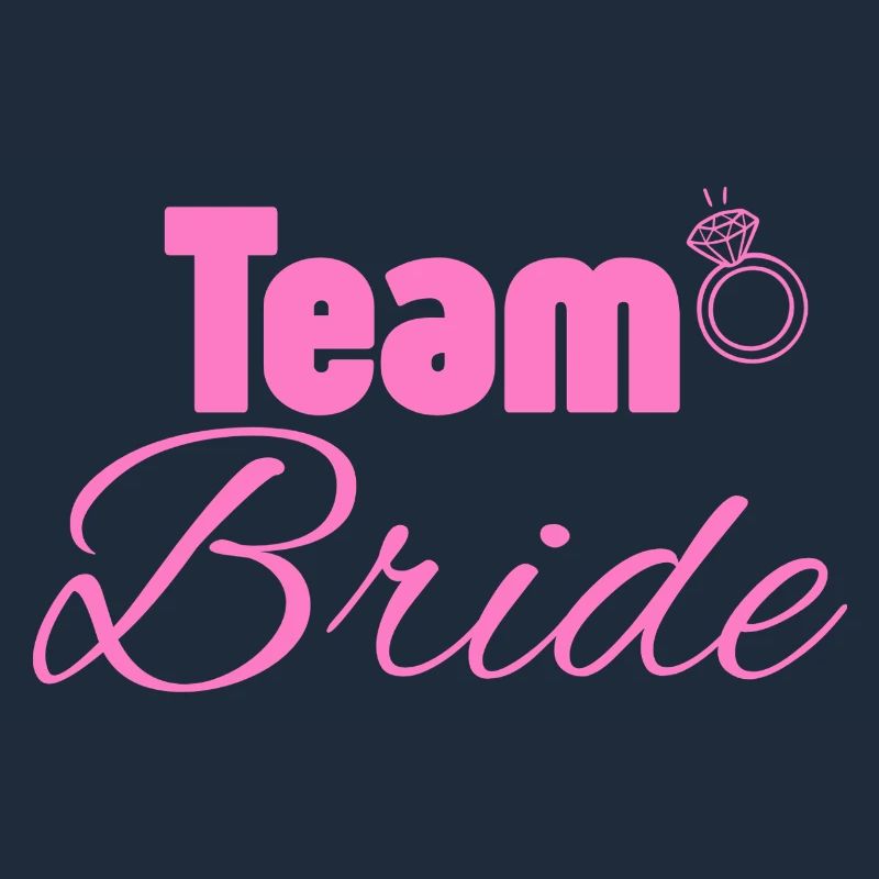 Team Bride: Pink Ring Logo
