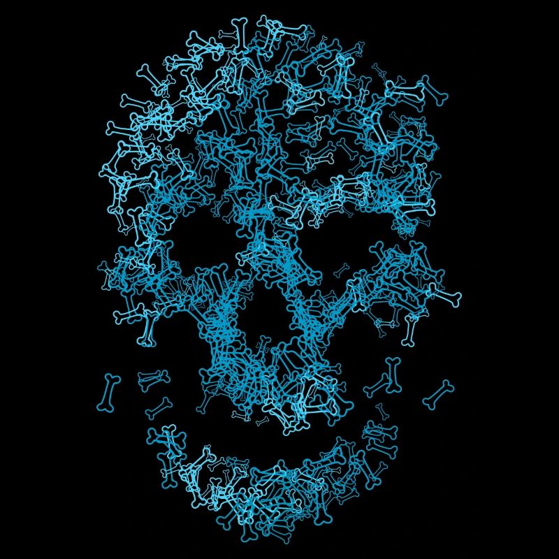 Totenkopf aus Knochen
