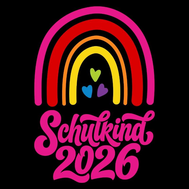 Schulkind 2026 Regenbogen Mädchen