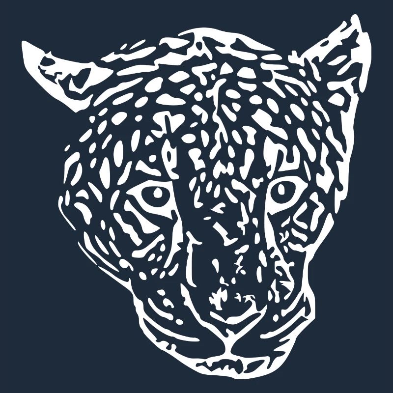 leopard Kopf weiß