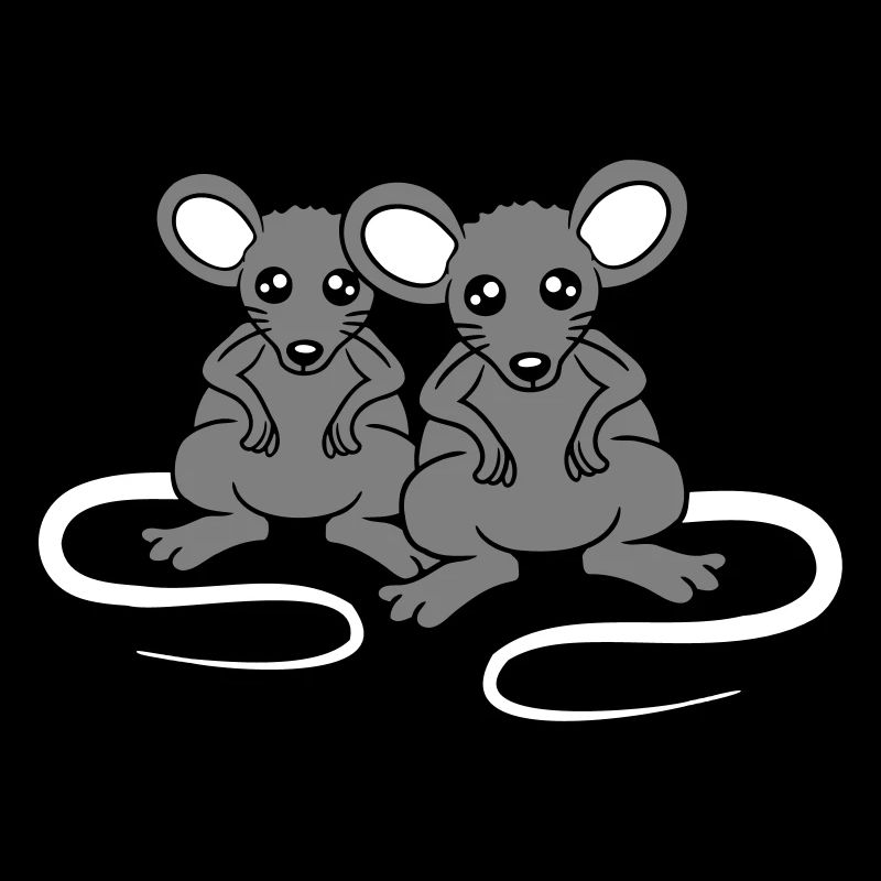 Zwei Böse Mäuse Wütend Frustriert Sauer Aggressiv