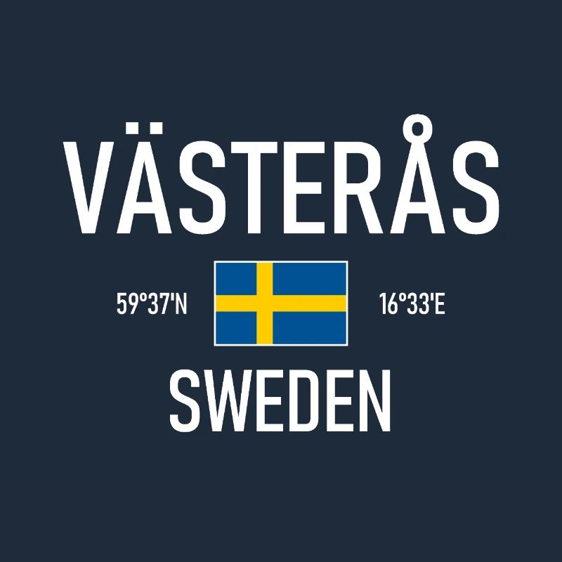 Västeras - Suède - Sverige - Coordonnées du drapeau