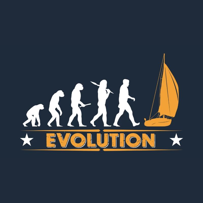 Evolution de la voile - orange/blanc