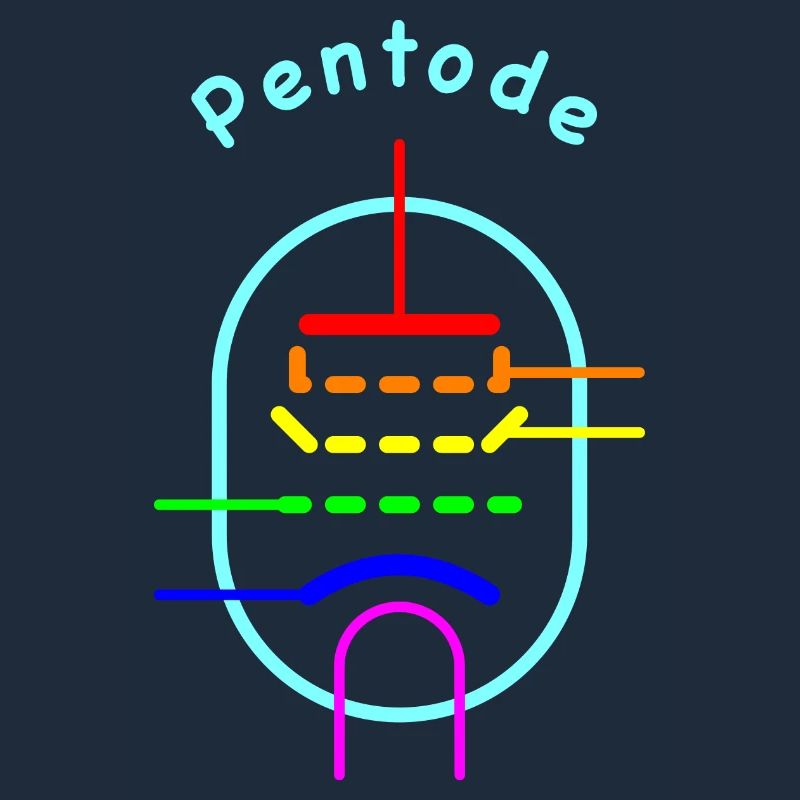 Regenbogen Pentode - Vakuumröhren-Symbol