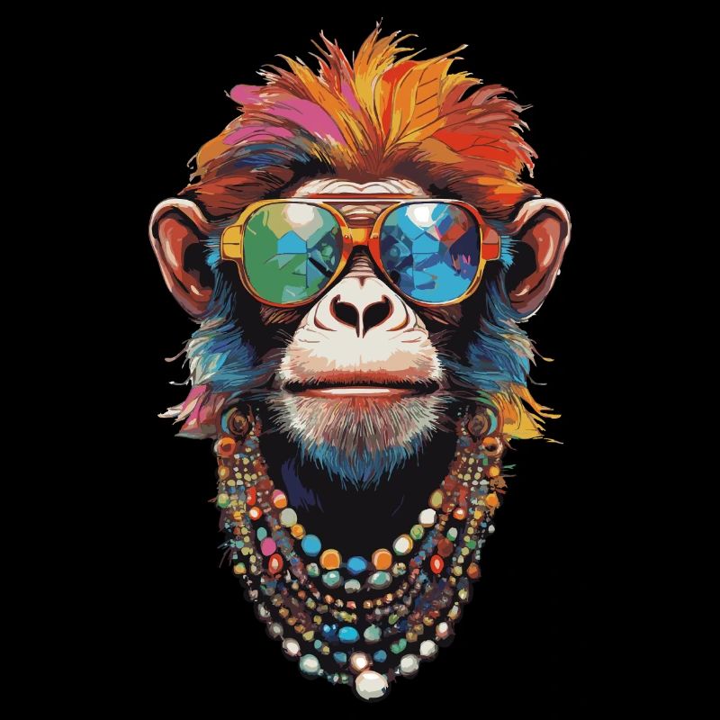 Bunter Affe