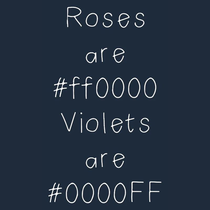 Hex-Farbcode Witz für Entwickler, Coder und Web...