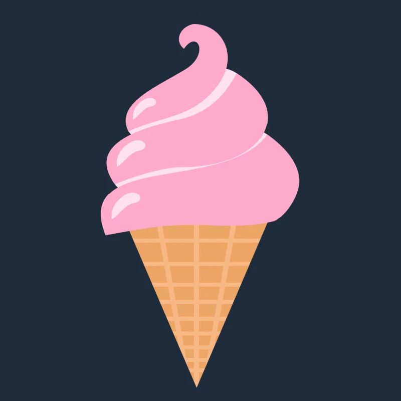 Softeis Eis - Rosa Sommer Eis