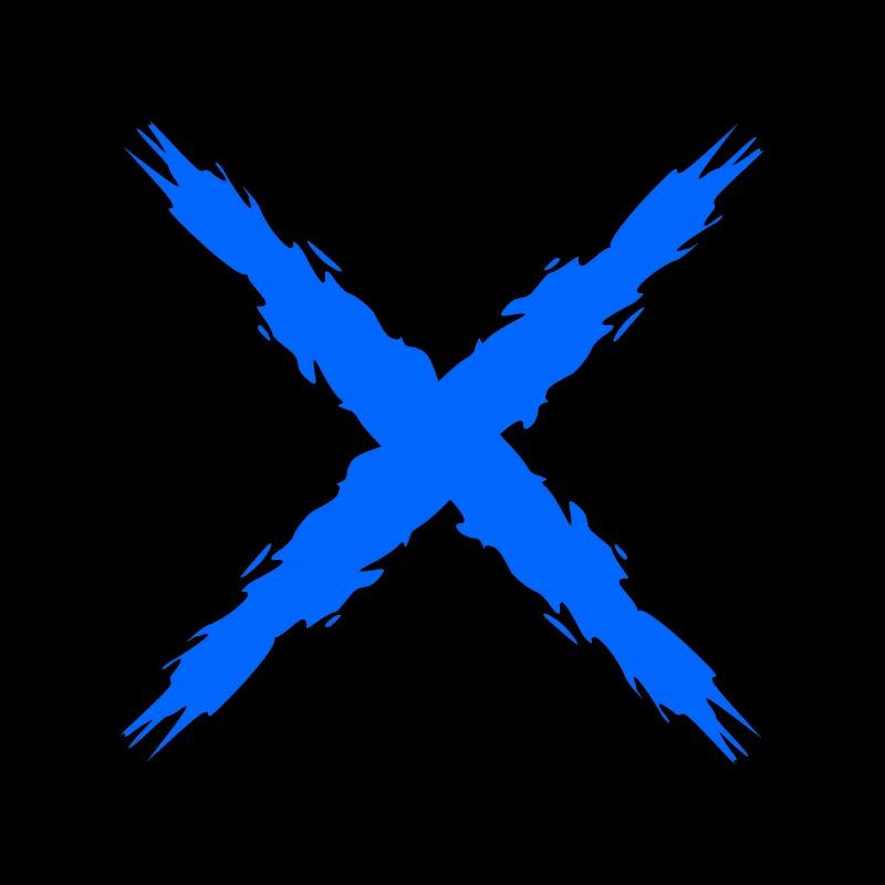 Cross symbol design vector brush blue gift