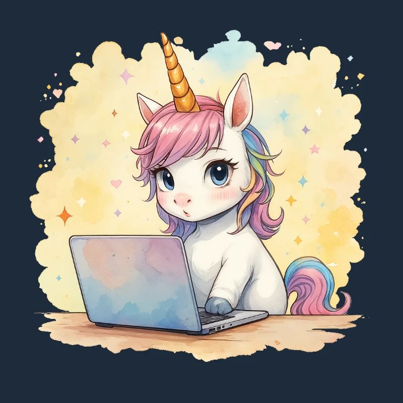 programmierendes Einhorn