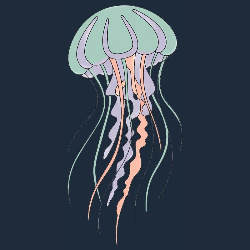 Illustration de méduse pastel