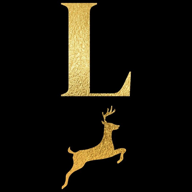 Buchstabe l Goldener Hirsch - Geschenkidee