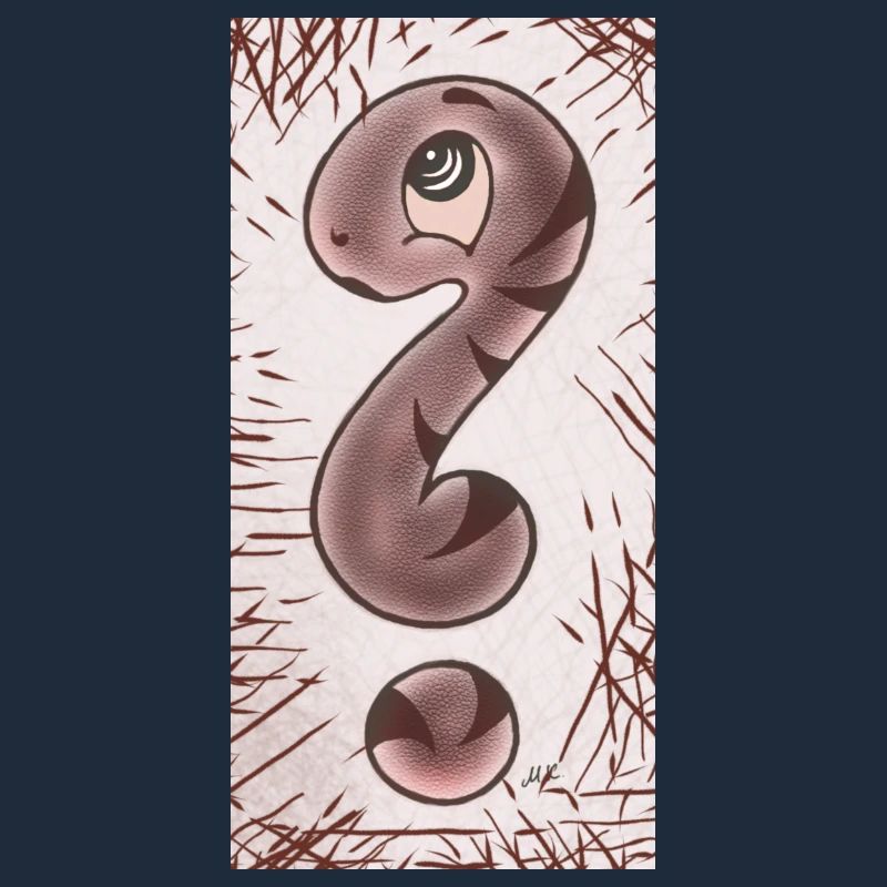 Point d’interrogation serpent brun étroit