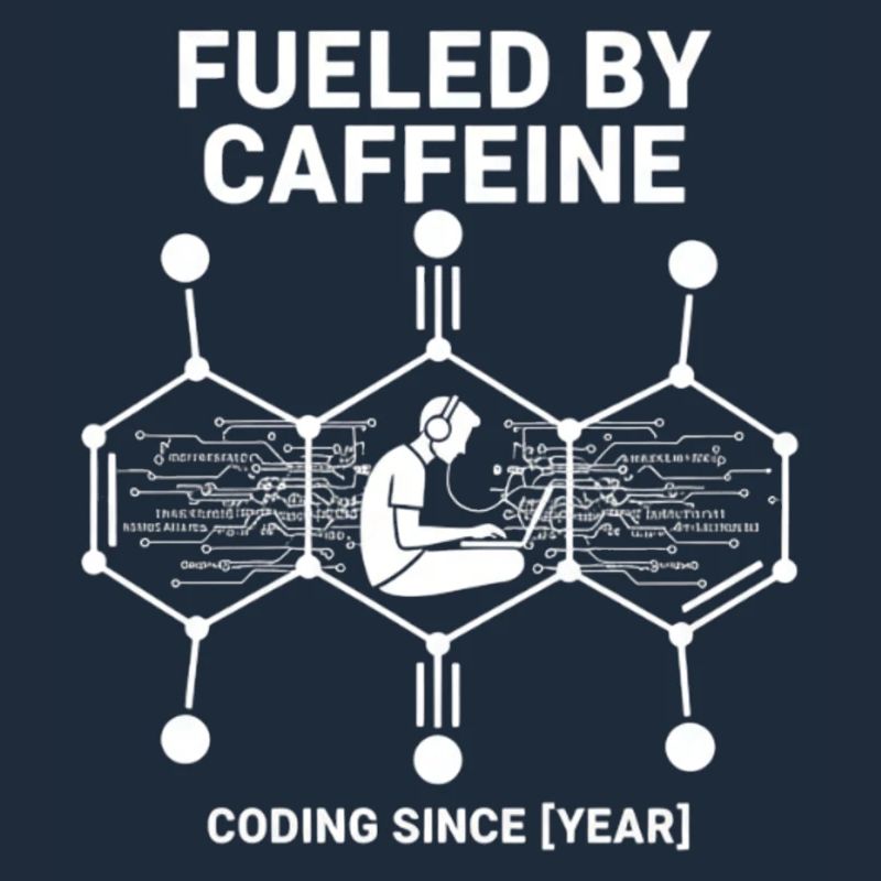 Fueled by Caffeine Coding Shirt | Programmer