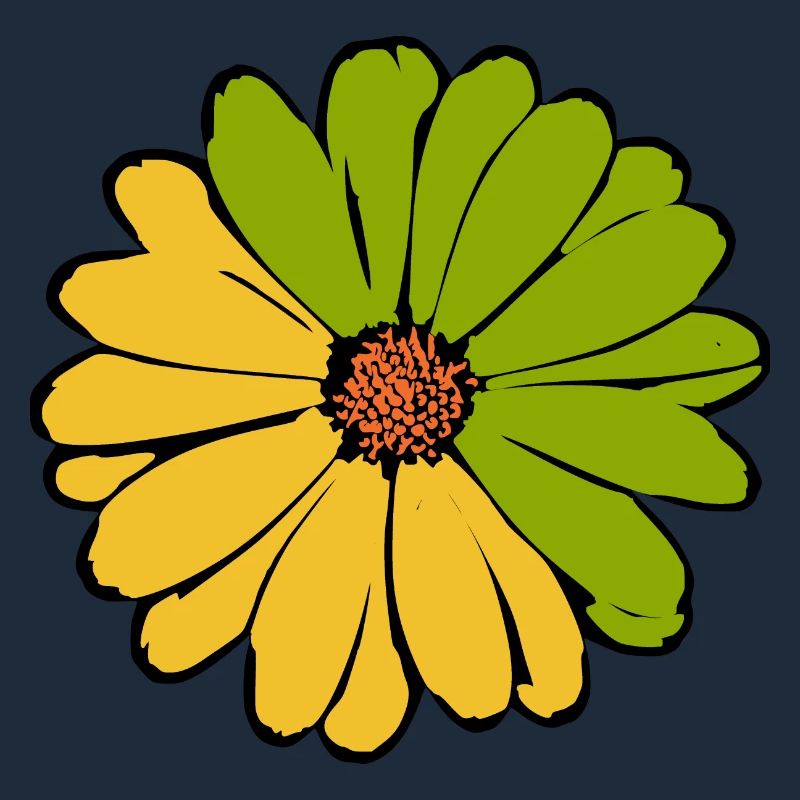 Fleur jaune vert jaune vert fleur