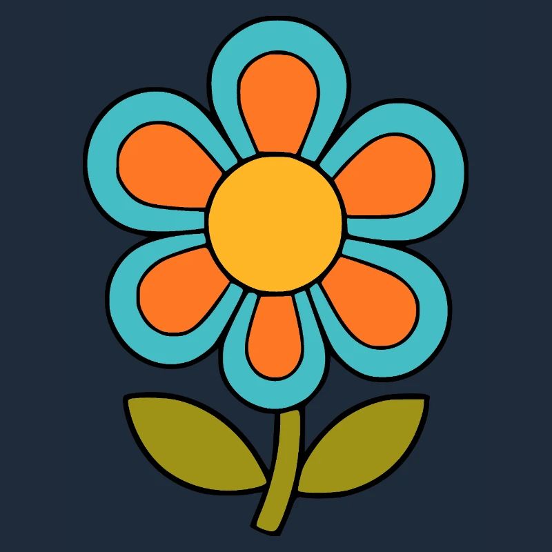 70s flower pattern retro flowerpower