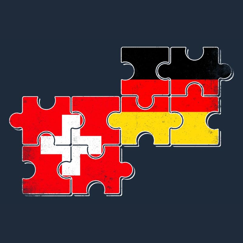 Schweiz Deutschland Flagge Schweizer Deutscher