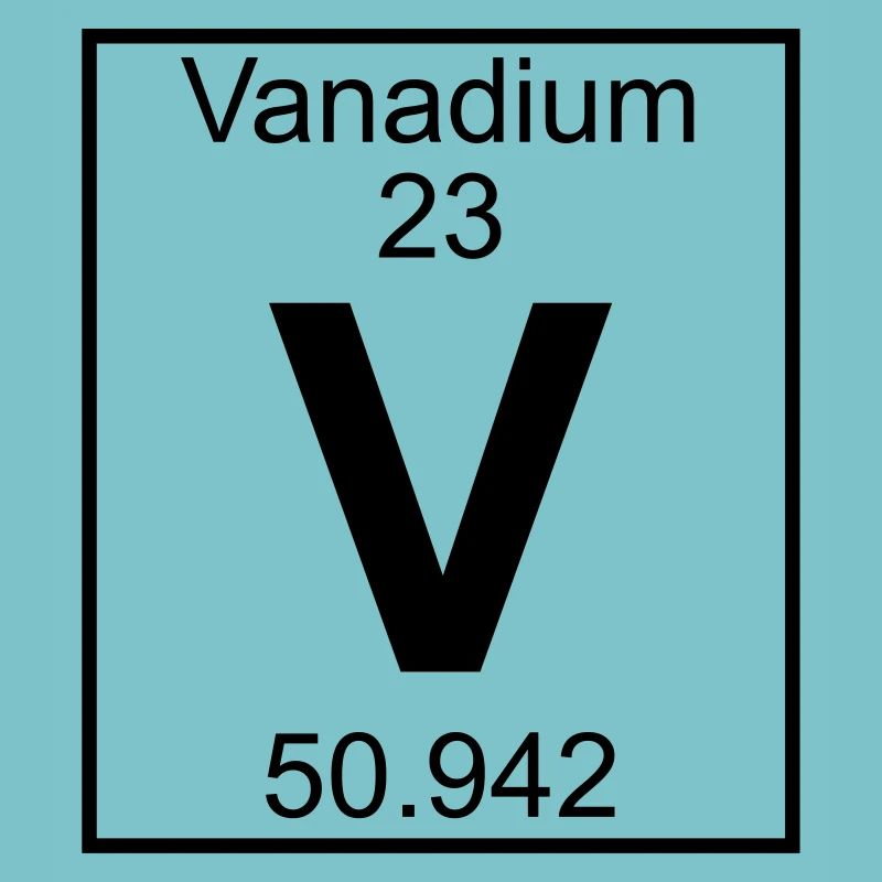 Periodic table element 23 - V (vanadium) - BIG