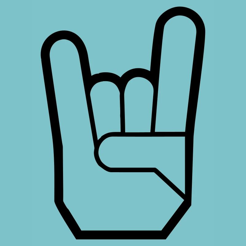 Rock Hand Pommesgabel Devilhand