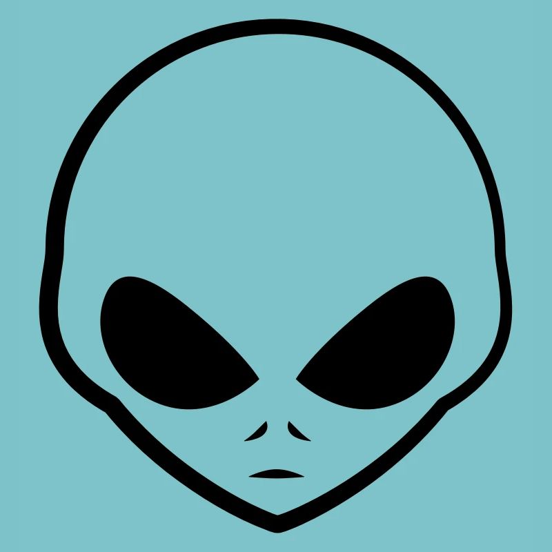 Kopf Logo Alien cool gris