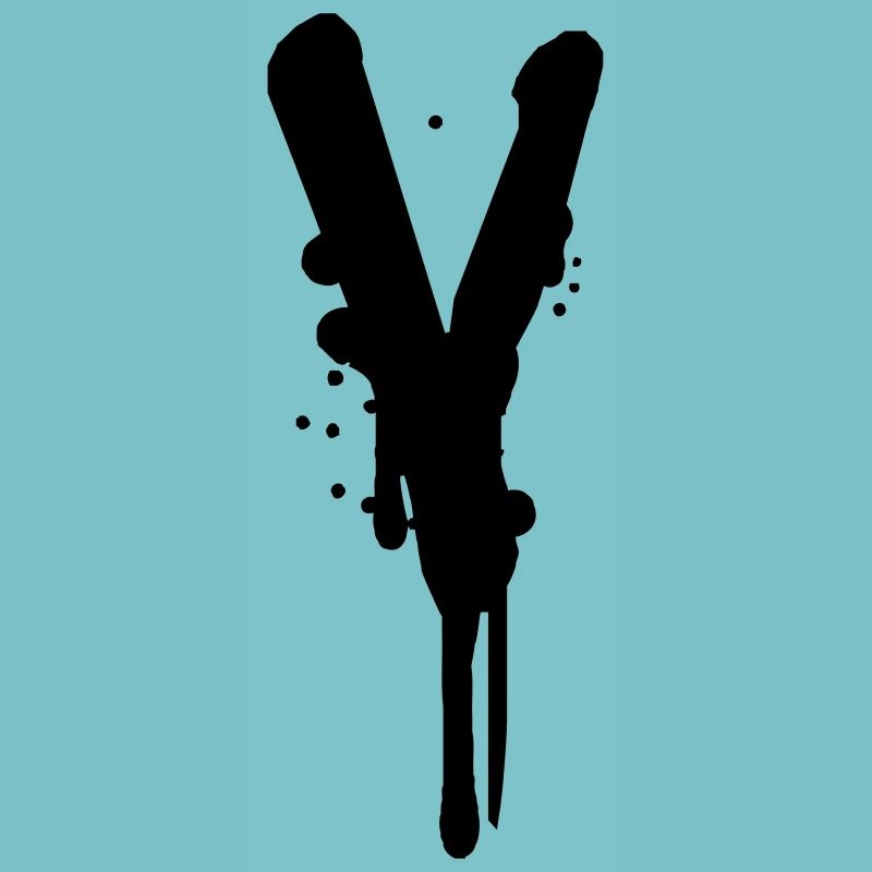 Graffiti V tombe Farbklex spray
