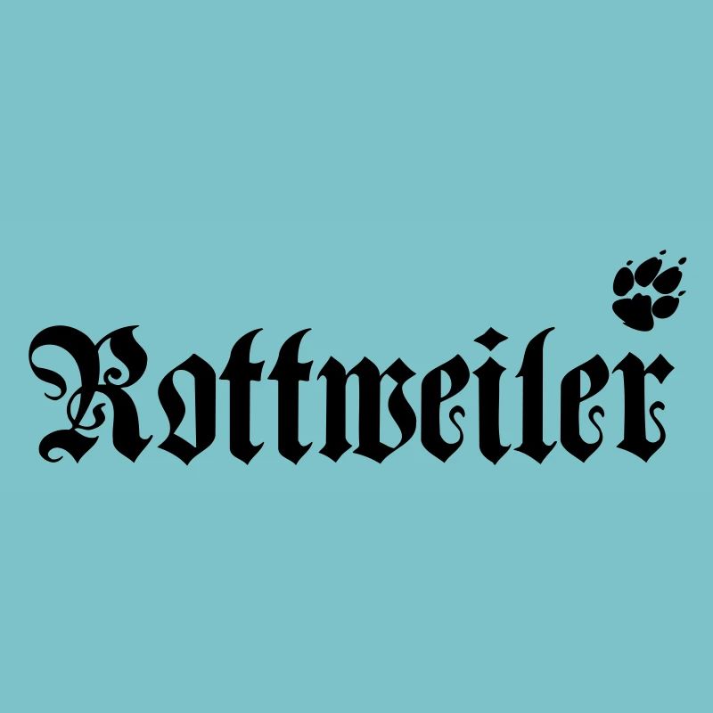 rottweiler logo mit pfote