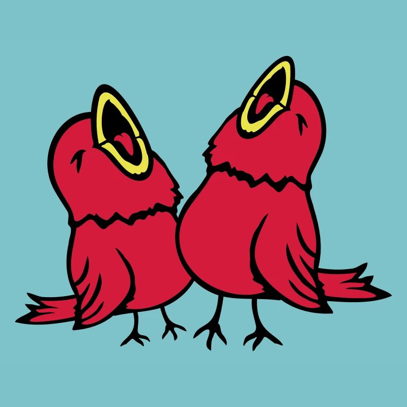 2 Wellensittiche Singvogel Spatz zwitschern Team