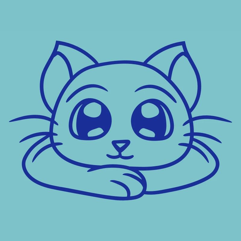 Süße Katze Guckt Glücklich Lächelndes Kätzchen Fun