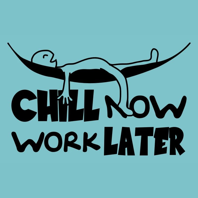 Chill now work later hängematte schlafen