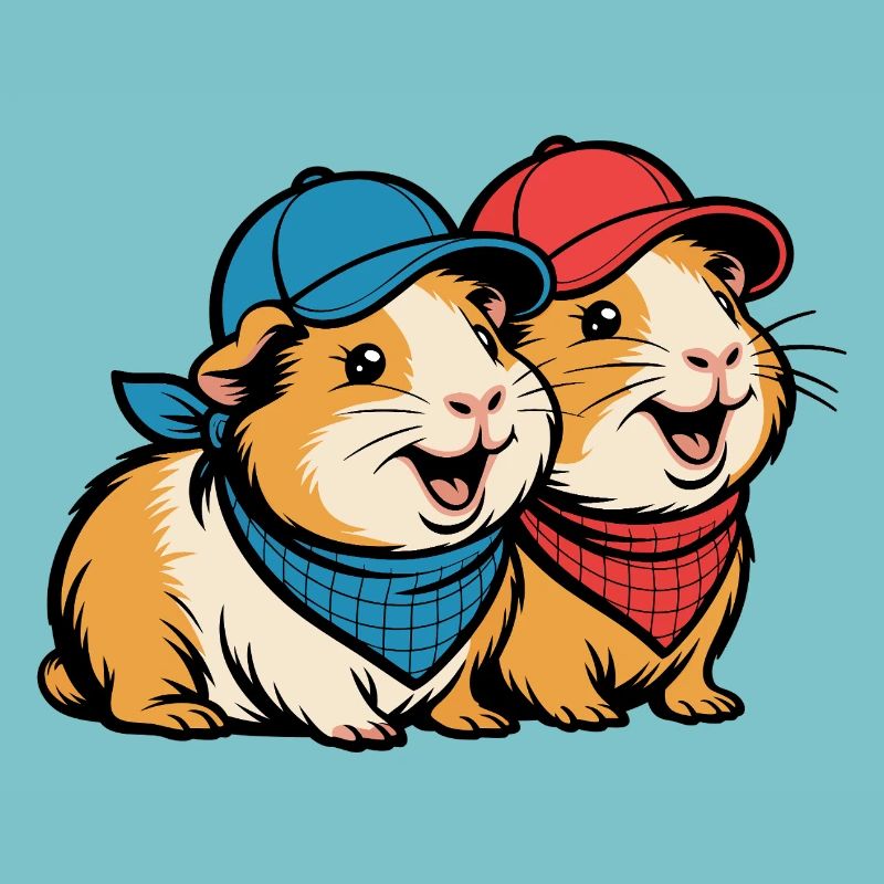 Amis cochons d’Inde mignons – Motif drôle d’animal