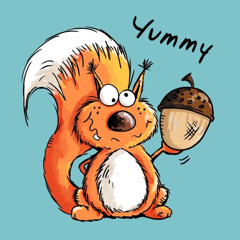 Yummy Eichhörnchen - Tier - Tiere - Comic