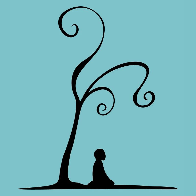 Meditation unter Baum