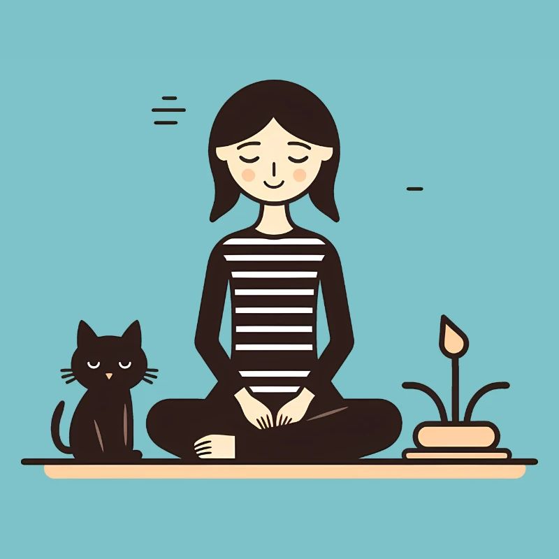 Entspannung mit Katze