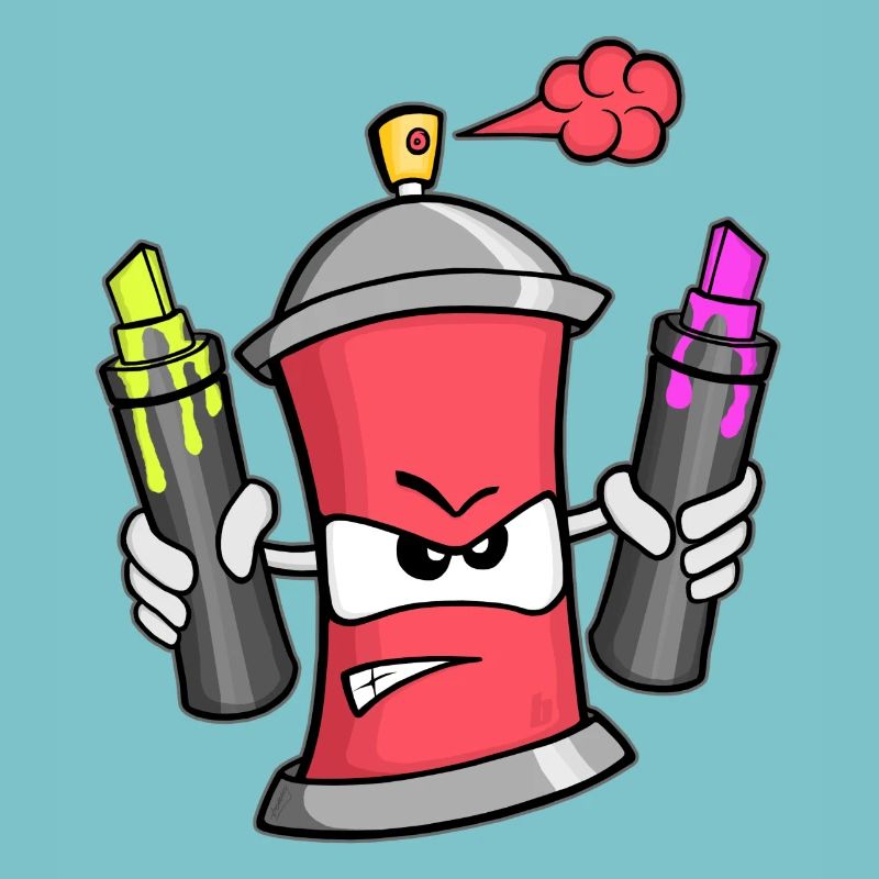 Graffiti Spray Can (red)