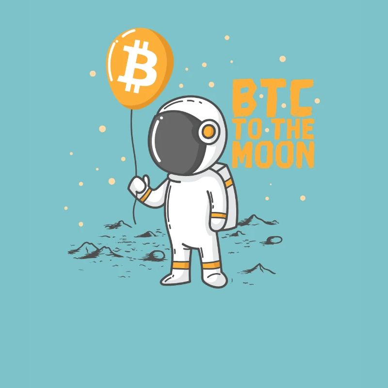 Kryptowährung Bitcoin Astronaut BTC to The Moon
