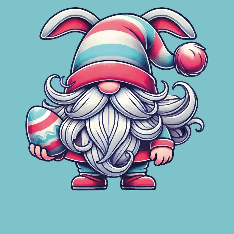 Nain de Pâques avec oeuf Happy Dwarf Easter