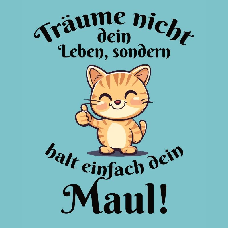 Halt einfach dein Maul Katze