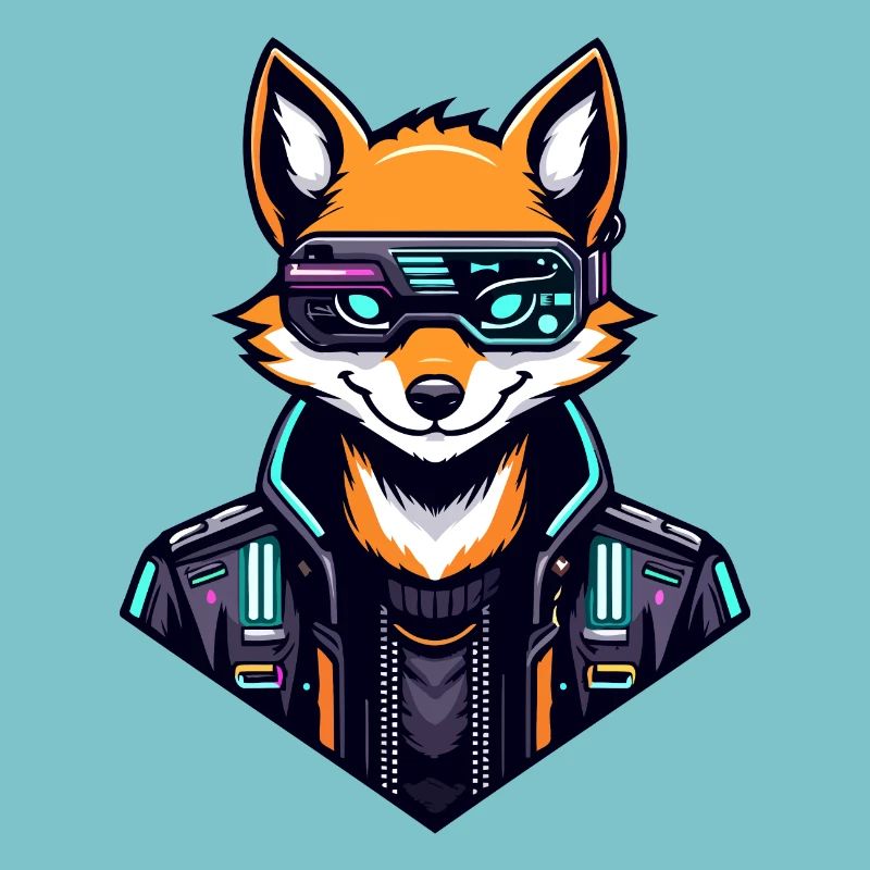 Cyber Fox Néon Tech Sauvage