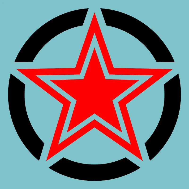 Roter durchbrochener Stern