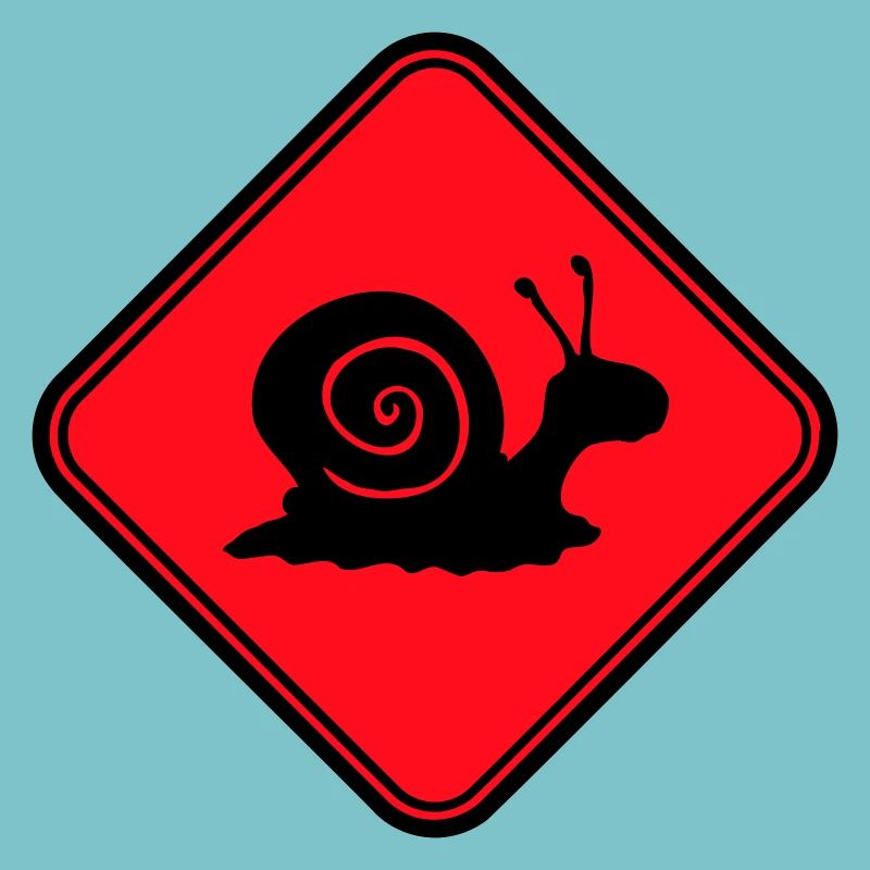 Snail Danger Caution Sign Warning